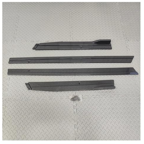 Auto Minigonne Laterali Per VW Per Golf 7 7.5 MK7 MK7.5 R Per GTI Per Line 2013-2019 190 Cm Minigonne Laterali Per Auto Splitter Diffusore Alettone Paraurti Labbro Minigonna Laterale(Carbon Look)