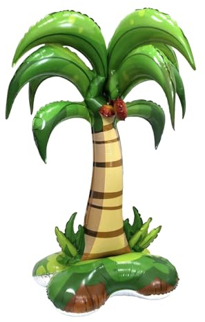 LUYIEDHA Hawaii Deko Kokosnuss Palme Ballons Stehend, Aufblasbare Palme, Kokosnuss Palmen Luftballon Stehender, Hawaii Party Deko Helium Ballon für Strand Tropisch, Sommer Party Deko (Multicolor A)