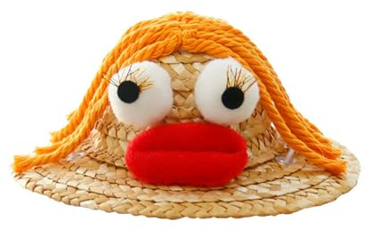 Sombrero de paja para gatos y perros, disfraz para mascotas, disfraz de perro, bonito sombrero para perros de peluche
