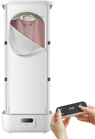 SgyGlyn Automatic Vertical Steam Iron 900W, Portable Garment Steamer, Built-In Aromatherapy Box & Collapsible Hanger, with Remote Control for Quick Wrinkle Removal