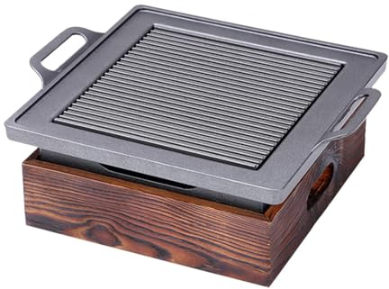 Pitycbo Parrilla Coreana Multifuncional Cuadrada para Barbacoa, Práctica, para Exteriores, Picnics, Viajes, Fiestas Y Cocina, S