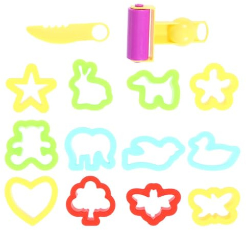 UKCOCO 28 Pièces Moules à Pâte à Modeler en Plastique pour Garçon et Filles Jouets de Modelage DIY Outils Sûrs et Solide pour Créativité Jeu Éducatif à la Maison École et Jardin