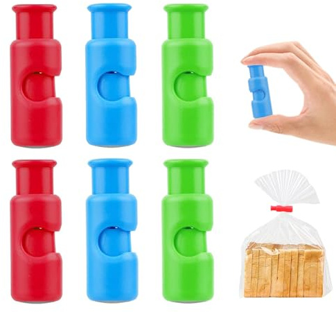 6 clips para bolsas de alimentos, clips de bolsa para almacenamiento de alimentos, clips de sellado de bolsas de alimentos, clips de sellado de bolsas de plástico para alimentos, clip de cierre de pan