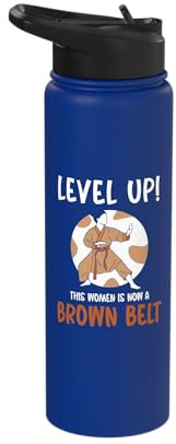 This women is now a brown belt Stainless Steel Insulated Water Bottle