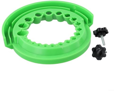 Drill Bit Grinding Sharpener for 115 125 Angle Grinder, 20 Holes Polishing Tool with Fixed Buckle, Plastic Grinding Jig for 2-13mm Bits(Green)