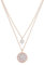 s.Oliver Kette mit rundem Anhänger für Damen, Kristalle von Swarovski und Edelstahl, IP Rose