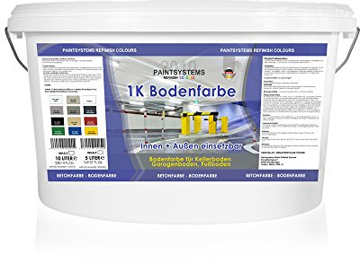PAINTSYSTEMS REFINISH COLOURS 5L 1K WB Bodenfarbe Betonfarbe Garagenfarbe Bodenbeschichtung Industrieboden Farbe