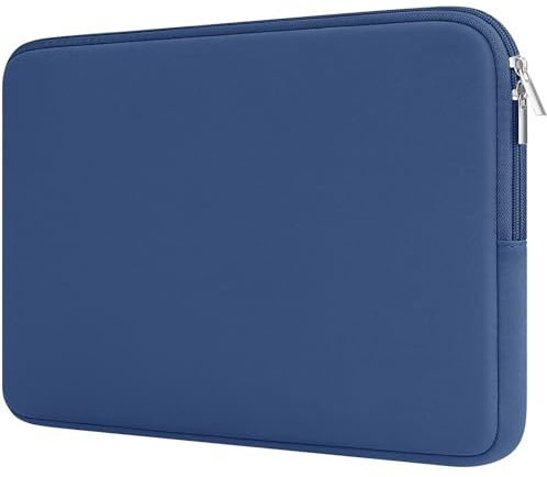 RAINYEAR Custodia per laptop compatibile con notebook Chromebook da 13,3 pollici e MacBook Pro/Max da 14 pollici M5 M4 M3 M2 M1; custodia protettiva con rivestimento morbido e cerniera, Blu Navy