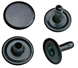 Hohlnieten Einzelkopf 6mm, 7mm, 9mm, 12mm Stahl (250, 12x10mm schwarz, Einzelkopf-Hohlnieten)