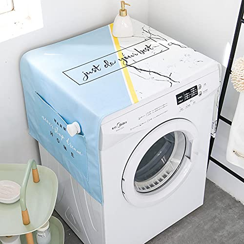 Abdeckung Waschmaschine Decken Waschmaschinen Abdeckungen Waschmaschinenbezug WaschmaschinenüBerzug Auflage Mit Aufbewahrungstasche Hellblau 55 X 140cm