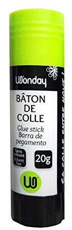 WONDAY - Bastone di colla vegetale a base di amido 20 g senza solventi. Non tossico per attaccare facilmente