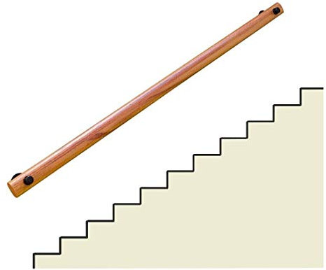 AUGUSE Handrails for Stairs Indoor Outdoor Stair Handrail Safety Stair Railings Wooden Stair Handrail-Complete Kit Wood Decking Railings Against Wall Indoor Farm House Villas (Size : 300cm)