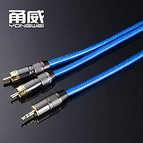 TIST 3.5MM One Point Two Câble Audio 3.5 Tournez Double Lotus Head Téléphone Ordinateur Câble Haut-Parleur Câble RCA (Color : 20m)