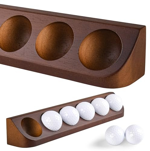 Tapeera 2er-Pack Golfball Vitrine Wandhalterung – Holz Setzkasten für 12 Golfbälle – Golfball Regal für Sammler – Sport Memorabilia Schaukasten – Golf Zubehör Geschenk Herren