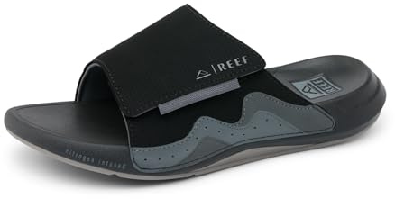 Reef MENS SANDALS, CRUISER SLIDE, BLACK/GREY, 7 UK