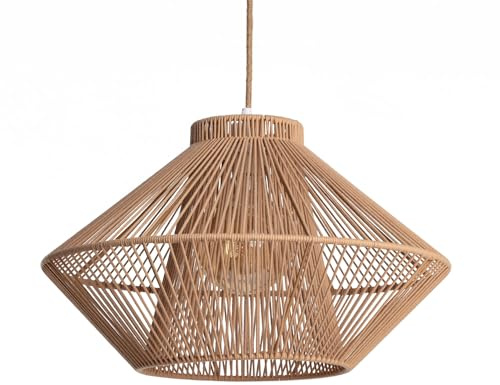 LEDKIA LIGHTING Lámpara Colgante Cuerda Natural Hana Marrón E27