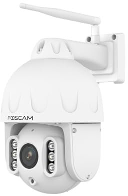 Foscam 8MP Wi-Fi Outdoor PTZ Dome IP-Kamera mit Spots und Smart Tracking SD8P Weiß