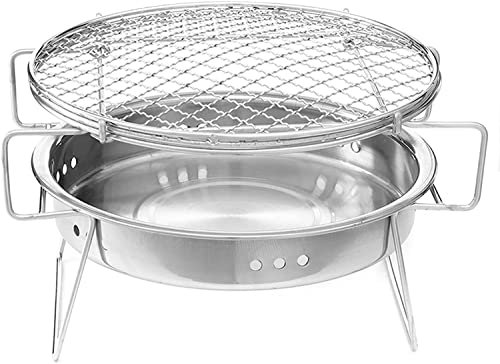 Mini barbecue portatile a carbonella barbecue in acciaio inox pieghevole accessorio per barbecue per campeggio all'aperto strumento di cottura compatto da cucina