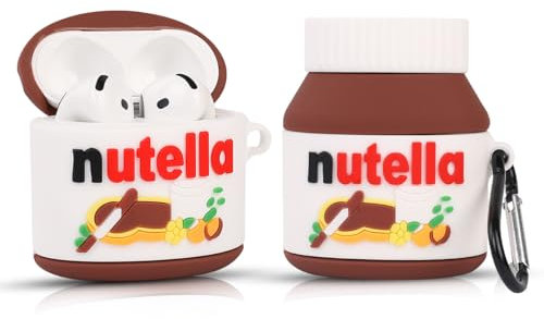 LEWOTE Compatible avec Apple Airpods 4 Coque de protection amusante avec porte-clés (sauce chocolat)