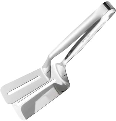 Paletta per uova fritte – Morsetto per bistecca in acciaio inox per grigliate | Pinze da cucina multifunzione per bistecca, toast e arrosti, spatola per alimenti per la casa, pinze per piatti da