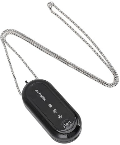 Purificador de Aire Portátil, Purificador de Aire Personal Portátil para Viajes Al Aire Libre, Collar de Purificador de Aire Recargable USB, Dura 30-60 Horas