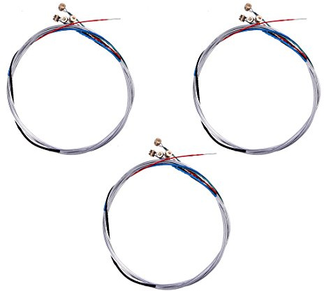 Giwnhvx 3 x 4 Saiten Set Stahl Silber Kugel für 4/4 Bratsche