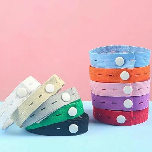 Bandas elásticas de nailon con ojal, cintas elásticas para manualidades, costura, ropa, pantalones, accesorios, organizadores, mezcla de colores, 20 unidades