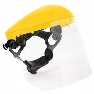 BSD Masque de protection en PVC avec visière pour scies et débroussailleuses - Protection faciale avancée contre éclats et débris