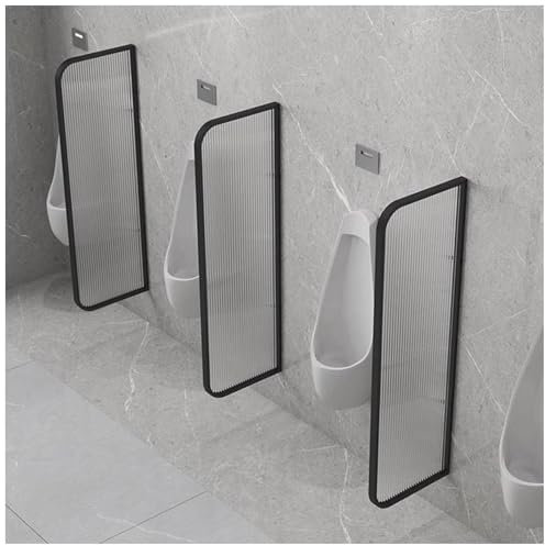 FLEPYHB Urinal-Trennwand Aus Gehärtetem Glas für Männer, Schutztrennwand für Öffentliche Toiletten, Wandmontierte Urinal-Sichtschutzwand für Hotels, Schulen, Einkaufszentren