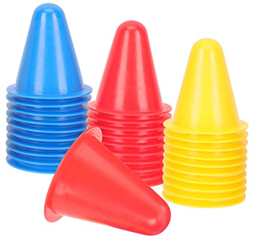 JOINPAYA Mini Fußballkegel Für Sport Training Und Hindernisparcours Für Junge Mädchen Leichte Und Tragbare Agilitykegel Mit Leuchtenden Farben Für Fußballübungen Und Kegelsport