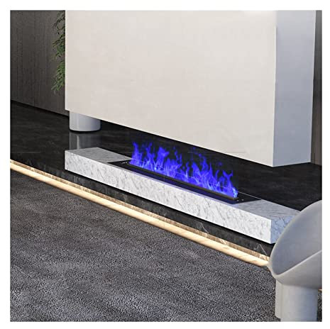 ZHANGXABN Camino elettrico 47 Pollice stufa a Fiamma regolabile a Sei Colori Stufa Touch LCD Intelligente da incasso con telecomando, stufa a Legna 750 W/1500 W