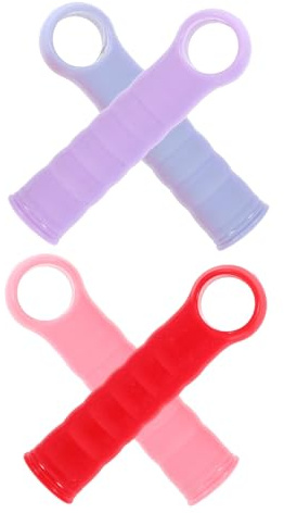 DIYEAH 4pcs Durable Plastic Dustpan Handle End Caps Ergonomic Replacement Grips for Broom and Mop Diameter Lightweight Red Purple Blue Pink Effortless Cleaning