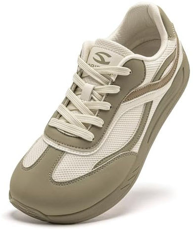 HOBIBEAR Zapatos descalzos para hombre y mujer | Zero Drop | Tenis minimalistas con puntera ancha, Beige Verde, 37.5 EU