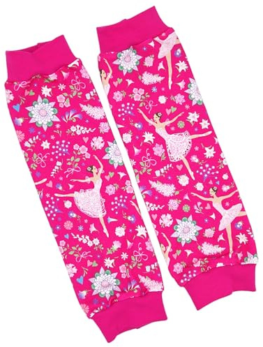 la.nunu Stulpen Mädchen - Ballett Ballerina Pink 6-8 Jahre - Kinderstulpen aus Baumwolle - Handarbeit - Kinder Baby Beinstulpen Babystulpen