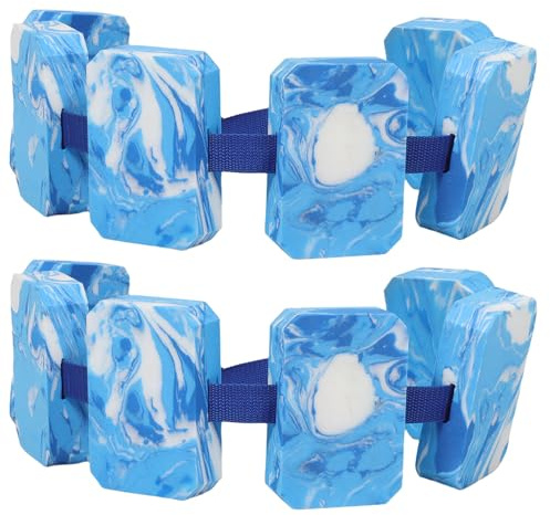Mipcase Cinturones de Flotación para Natación 2 Piezas Cinturón Flotador de Espuma EVA Ajustable para Adultos Diseño Ligero y Cómodo Adecuado para Entrenamiento Acuático y