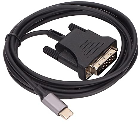 Tomantery Câble USB C 3.1 vers DVI, Adaptateur Haute Résolution Stable pour TV Smartphone 190cm ABS