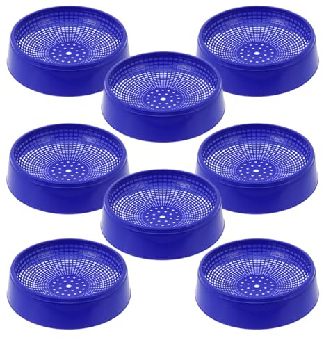 INOOMP Set 8 Pezzi Ciotole Nido per Piccioni in Plastica Robusta, Base Antiscivolo, Supporto Riproduzione Naturale per Allevamento Uccelli e Nidi di Schiusa