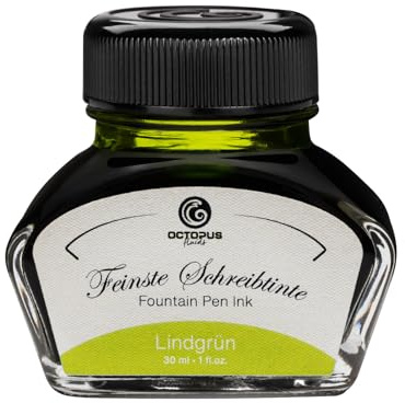 Inchiostro della penna stilografica in vetro d'inchiostro, Inchiostro da scrittura per stilografica, Inchiostro stilografica in Verde Lime 30ml calamaio, Inchiostro per calligrafia