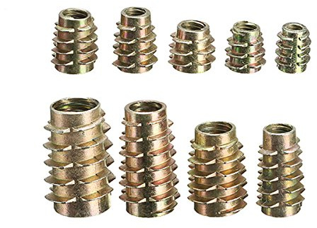 Alamor 9 Tamaño M4 M5 M6 M8 M10 Tornillo Hexagonal En La Inserción Roscada para Madera Tipo E-6
