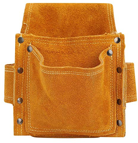 Multifunktionale Werkzeugtasche Gürteltasche - Robuste Rindsleder Tasche für Werkzeugaufbewahrung, Verdickte Design für Hardware, Praktisch und Zuverlässig