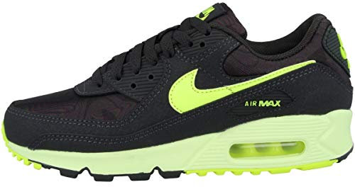 Nike Damen WMNS Air Max 90 Laufschuh, Dk Smoke Grey/Volt-Barely Volt, 44.5 EU