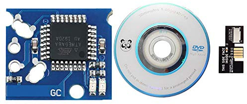 HUAYUWA Kit de mise à niveau pour GameCube (version NTC-J), 1 puce XENO + 1 adaptateur de carte micro SD SD2SP2 (noir) + 1 mini disque pour accessoires de jeu NGC
