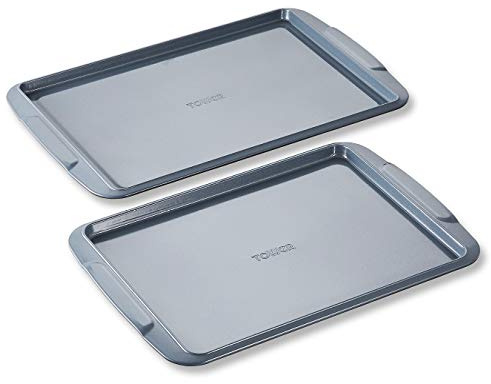 Tower Cerasure 2 Piece Baking Tray Set with Carbon Steel Construction, Graphite, T843071