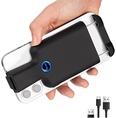 Tera 1D 2D QR Bluetooth Back Clip Lettore di codici a barre wireless wireless portatile con scansione di immagini per smartphone, supporto Android e iOS, Modello 0012