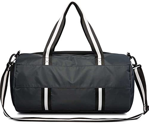 CLFLO Herren Reisetasche, tragbare Kuriertasche, Damen Reisetasche, Training Sporttasche, Schultertasche, Trocken- und Nasstrennung, Turnbeutel grau