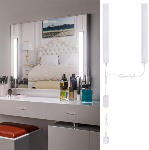 MY BEAUTY LIGHT LED Vanity Lights for Mirror, Bright Dimmable and Color Temperature Changeable LED Makeup Light, Durable Stick-on 5V USB Powered Mirror Lights