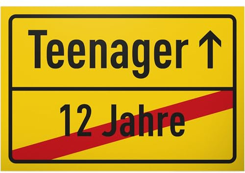 DankeDir! Teenager - Schild 30 x 20 cm - 13. Geburtstag Teenie Geschenk Geburtstagsgeschenk 13 Jahre 13er - Geburtstagskarte Geburtstagsdeko Partydeko Geschenkidee Dreizehnter