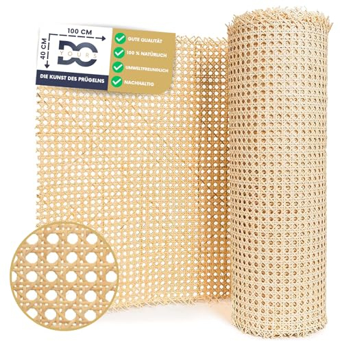 DO YOURS Rattan-Gurtband, Rattan-Geflechtsrolle, natürliche Geflechtrolle, langlebig für DIY-Projekte, Möbelrestaurierung und Dekoration