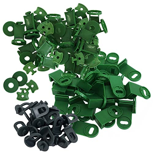 50 komplette Sets Gewächshaus-Stützclips für Luftpolsterfolie, Sonnenschutz, Netzisolierung, Schattierung, Frühling, Sommer, Winter
