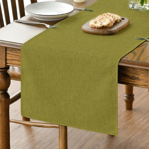 Artoid Mode Grün Tischläufer, Abwaschbar Küche Esstisch Tisch Dekoration Drinnen Urlaub Party Dekor 40x180 cm